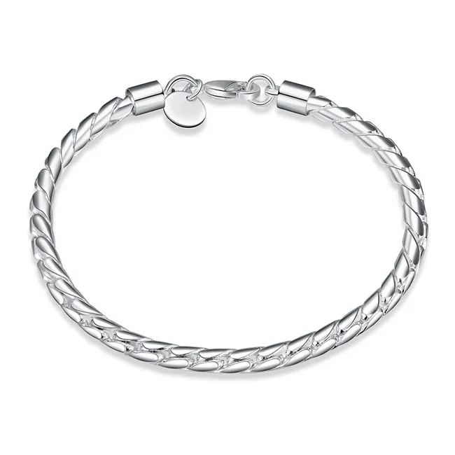 Bracciale A Catena Di Corda In Argento Sterling Catena A Mano Contorta Da Donna 925 Da 3,25 € | DHgate