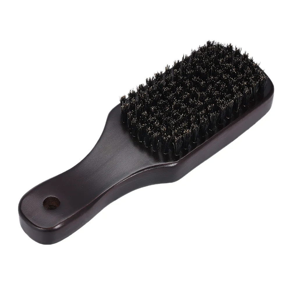 Manche en bois massif pour hommes brosse à barbe poils du visage blaireau peigne moustache blaireau mâle visage Massage outil de nettoyage