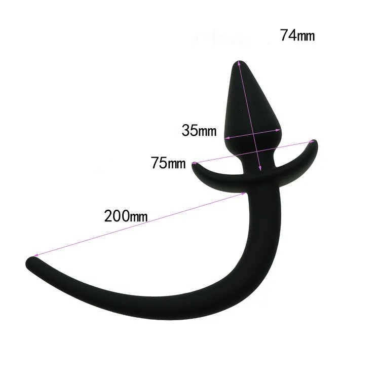 Large Silicone Dog Tail Anal Butt Plug Big Anus Bead Expandable Stimulator In Adult GamesErotic Sex Toys For Women And Men Gay5659171