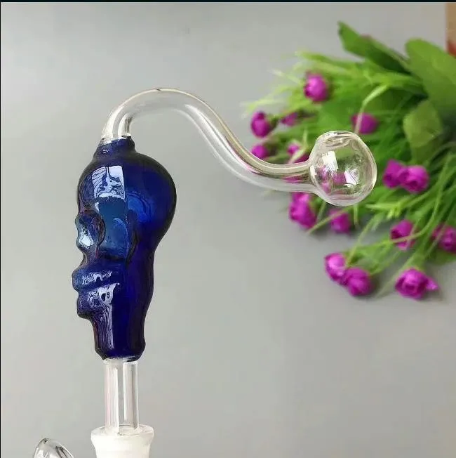 New Color Glass Pot Skull Bone Bongus Bongos de ￳leo queimador de ￳leo Tubos de ￡gua Tubos de ￡gua Platas de ￳leo de tubo de vidro fumando