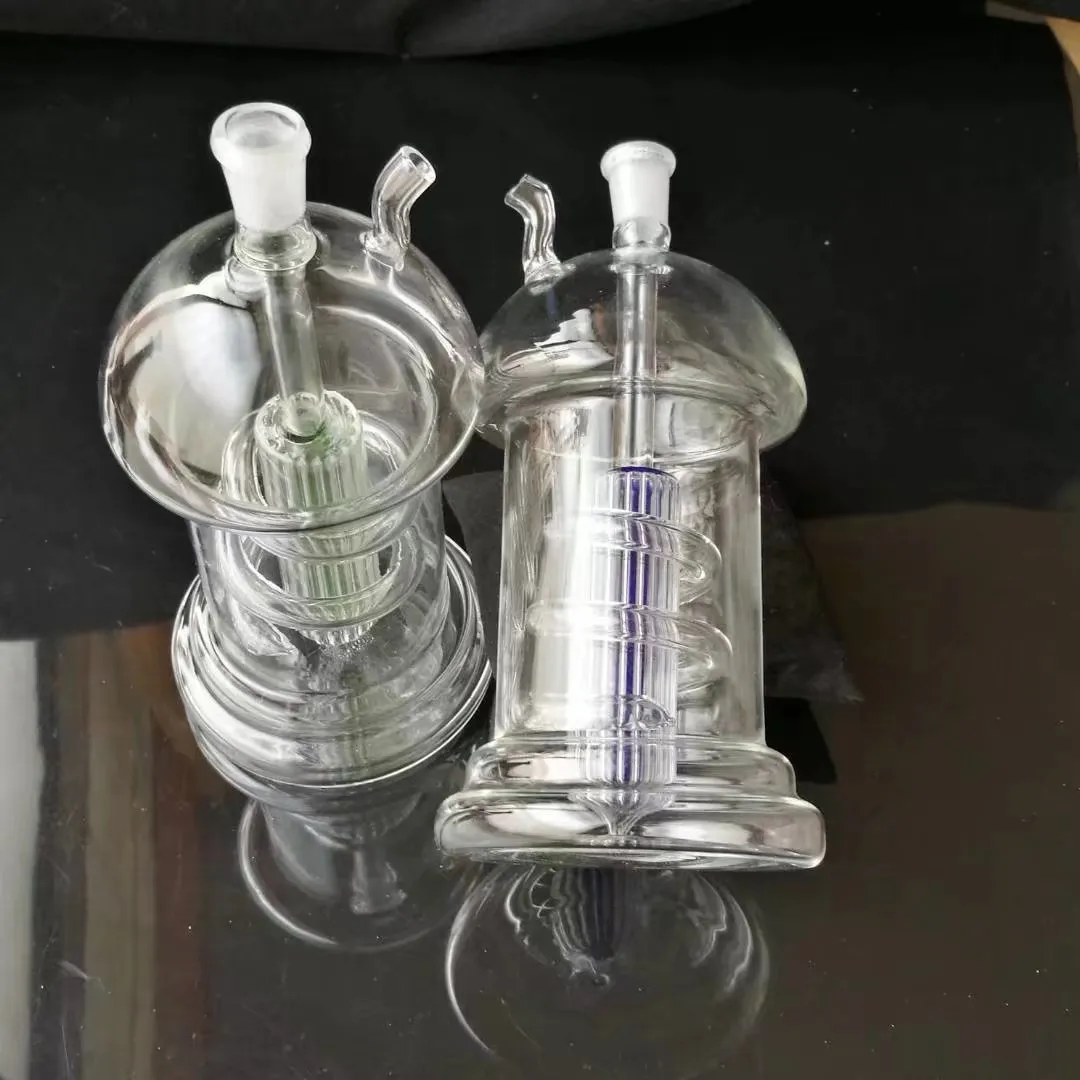 Pilzwasserflasche Großhandel Glasbongs Ölbrenner Glaswasserpfeifen Bohrinseln Raucherinseln