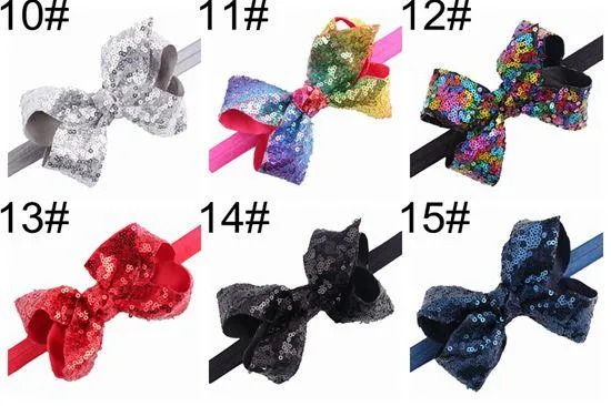 Baby -pailletten hoofdbanden voor meisjes kersthaarbogen juich buiging kinderen haaraccessoires bogen haarbanden hoofdband3225234