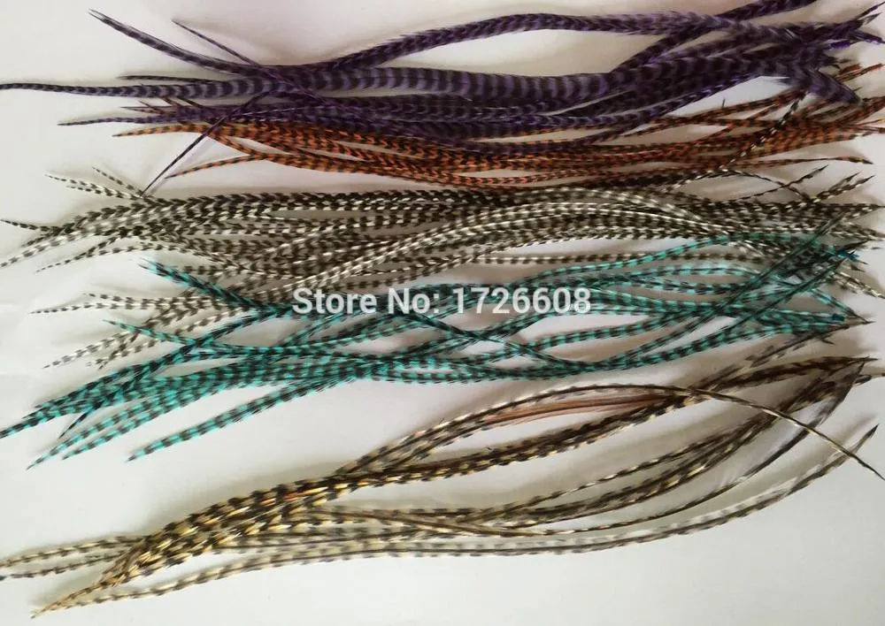 15 35cm Natural Colors Hair Feathers 100 Real Grizzly Thin