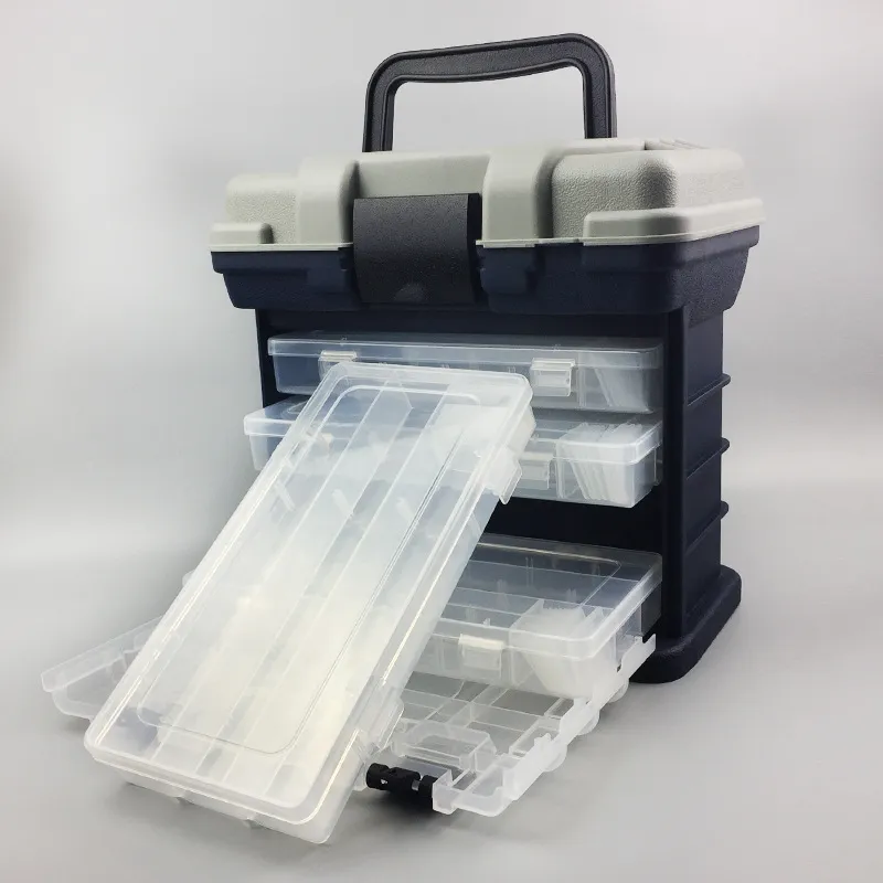 Fishing Tackle Organizer: 4 Layer Lure Storage Tray With Drawer For Bulk  Lures, Box Tool, And Storage From Tybgt, $60.31
