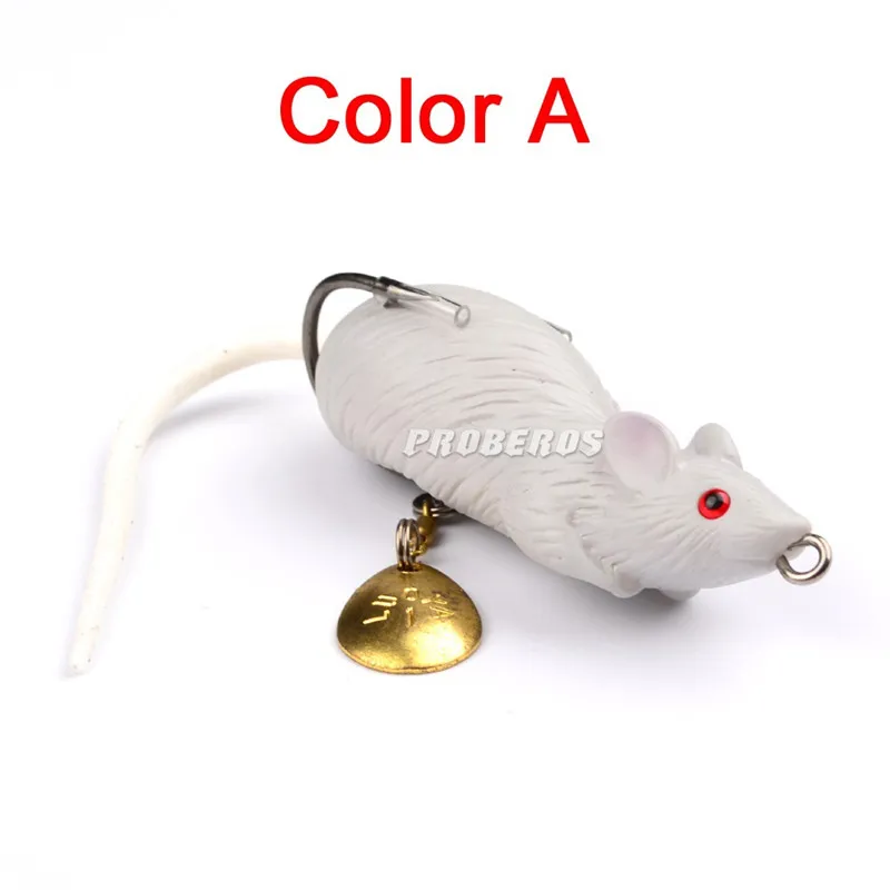 LikeLife Mouse Spinnerbaits Bass Artificial Aas 7cm 11.64G Zachte Siliconen Rubber Blackfish Catfish Freshwater Fishing Lure