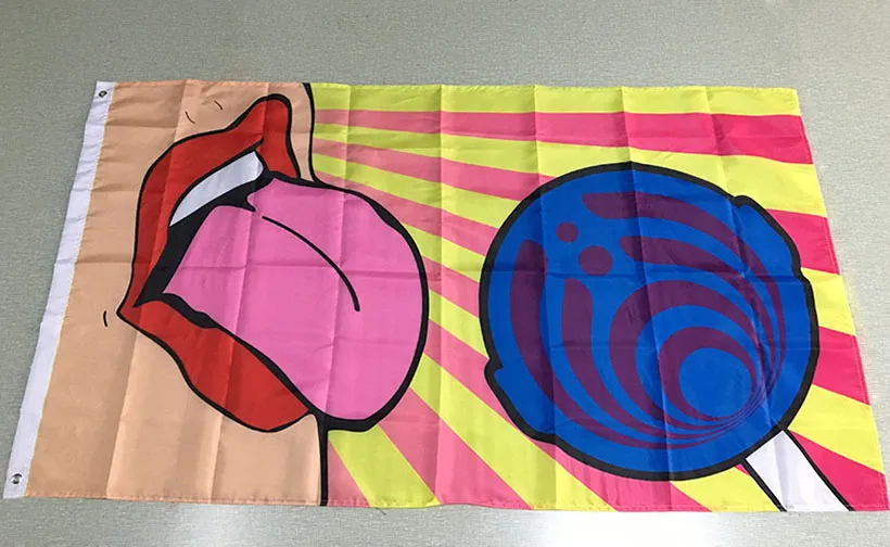 Bandiera Bassnectar Lollipop 9,1 x 1,5 m Bandiere e striscioni decorativi in poliestere 100D
