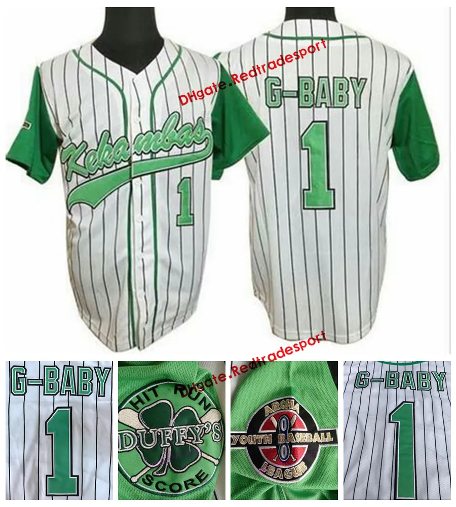 Mens The Movie Hardball 1 Jarius G Baby Evans White Baseball Jerseys