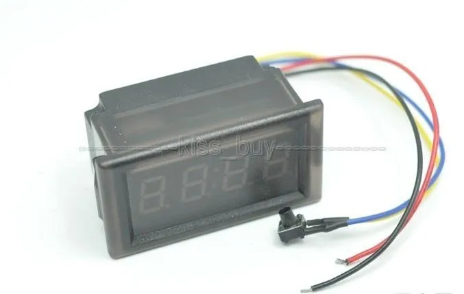 Freeshipping Waterproof Digital green LED clock Watch timer DC 12v 24V Car Motorcycle Scooter Bike electronic clock