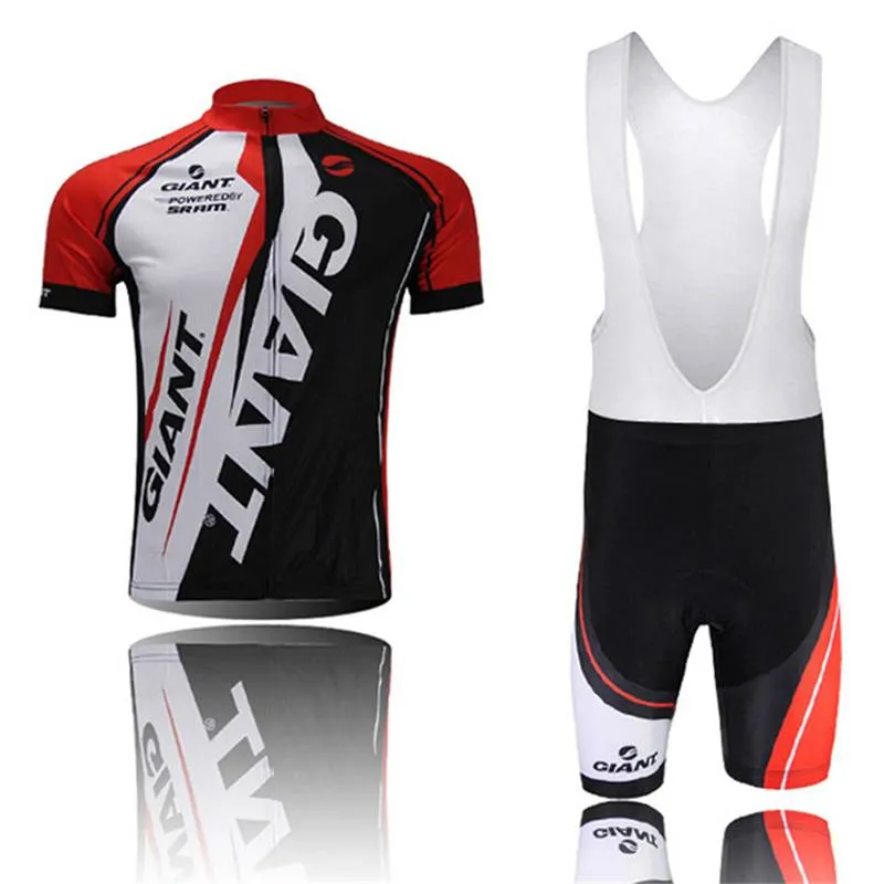 Conjuntos de bermudas de jérsei de mangas curtas para ciclismo de equipe gigante, uniformes esportivos confortáveis de verão para homens, roupas de mountain bike Y21032001