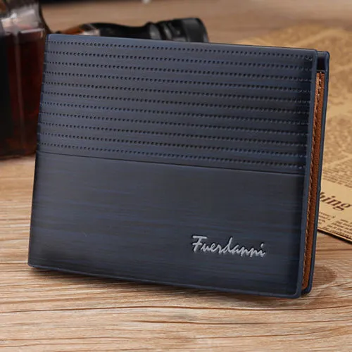 Men Bifold Leather Credit ID Card Holder Wallet with Coin Pocket Card Holders Man Purses High Quality