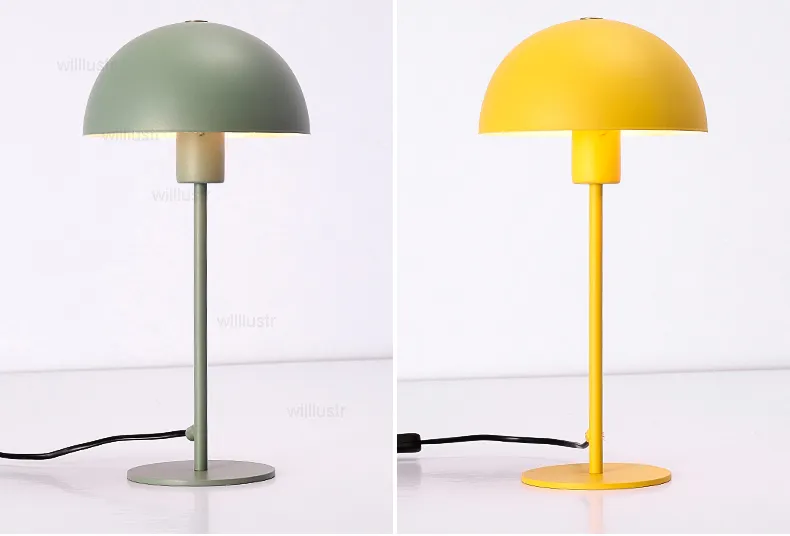 modern iron table lamp color metal table light living room bedroom table lighting iron shade bedside flower pot desk light pink yellow blue