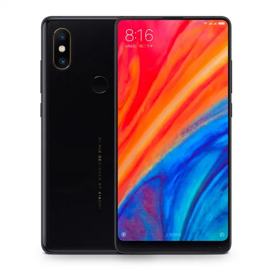 오리지널 Xiaomi Mi Mix 2S 4G LTE 모바일 8GB RAM 256GB ROM SNAPDRAGON 845 OCTA CORE Android 5.99 "전체 화면 12MP NFC 3400MAH FACE ID 지문 스마트 셀