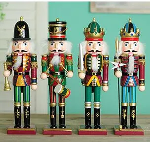 30cm Nutcracker Lalki Żołnierze Domowe Dekoracje Dla Bożego Narodzenia Kreatywne Ozdoby i Featur i Parrys Christmas Gift