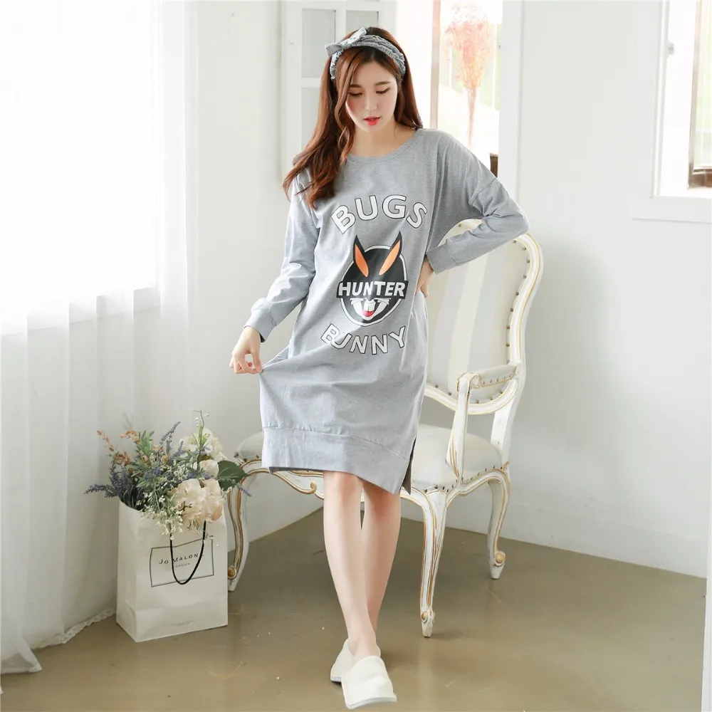 Women Pajamas Dress Nightwear Sleepwear Pyjamas Sleeping Dress Cartoon Cute  Short Sleeves Round Neck Oversize | Lazada