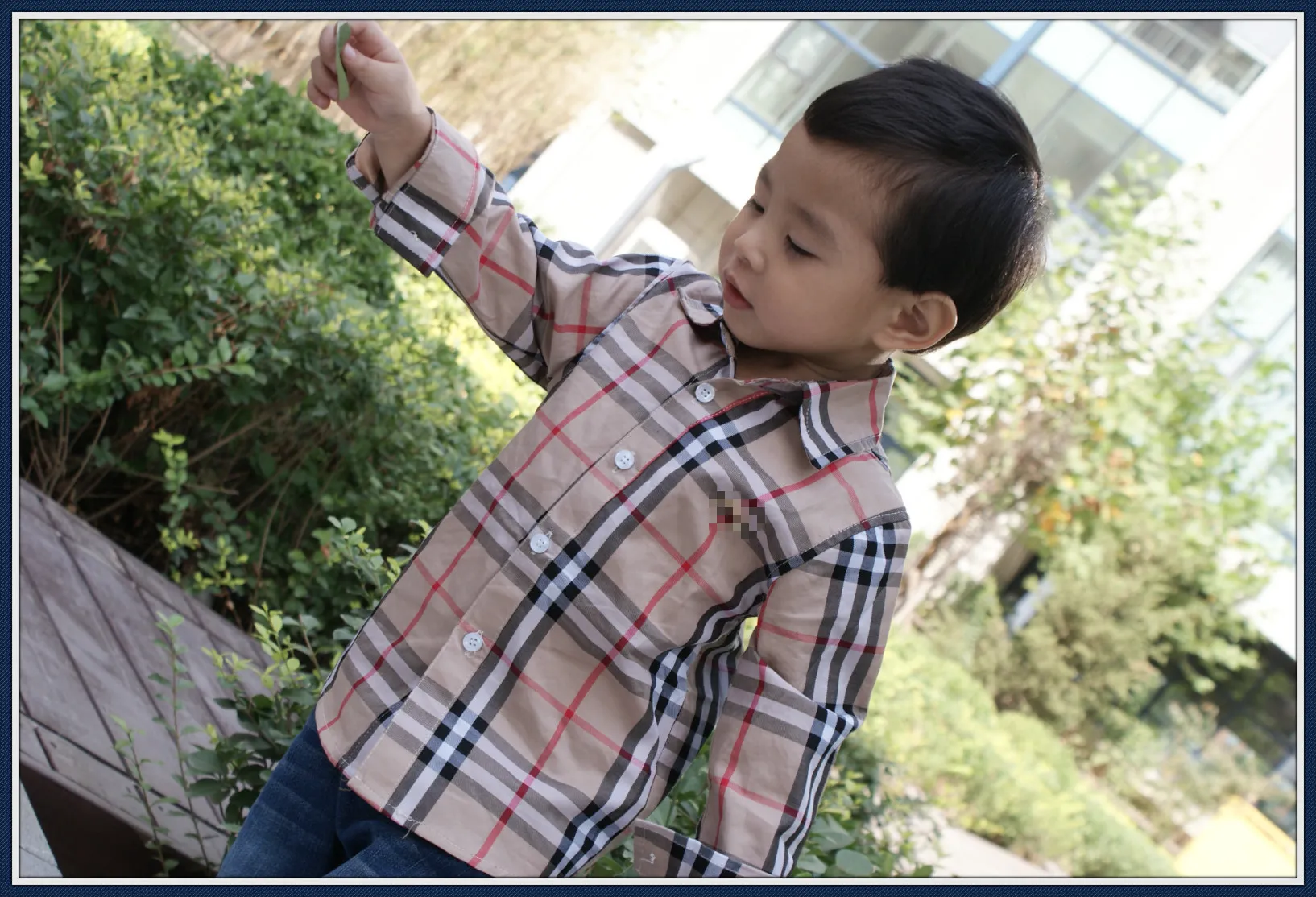 Spring Autumn Boys Shirt Casual Turn-Down Collar Full Sleeve Plaid Children`s Shirts For 3-7 Years Old Baby clothing