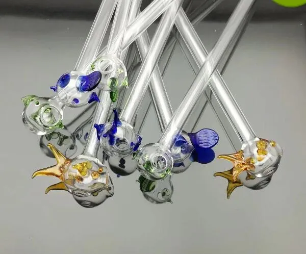 Coloured small fish sucker , Wholesale Glass Bongs Accessories, Glass Water Pipe Smoking, 