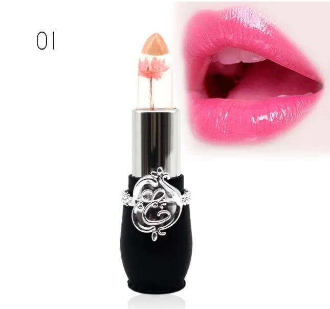 6 Styles Flower Crystal Jelly Lipstick Magic Temperatuurverandering Kleur lipbalsem make -up Batom Mate MaquiaGem Maquillaje9436290