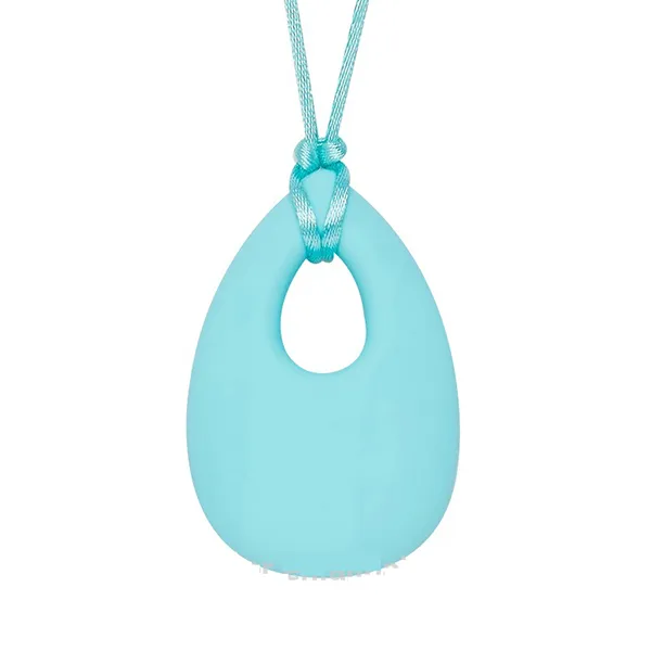 Gota de água de Silicone Colar Bebê Teether Seguro Silicone Dentição Jóias Bebê Chew Beads Waterdrop Pingente de Colar de Enfermagem Chewelry