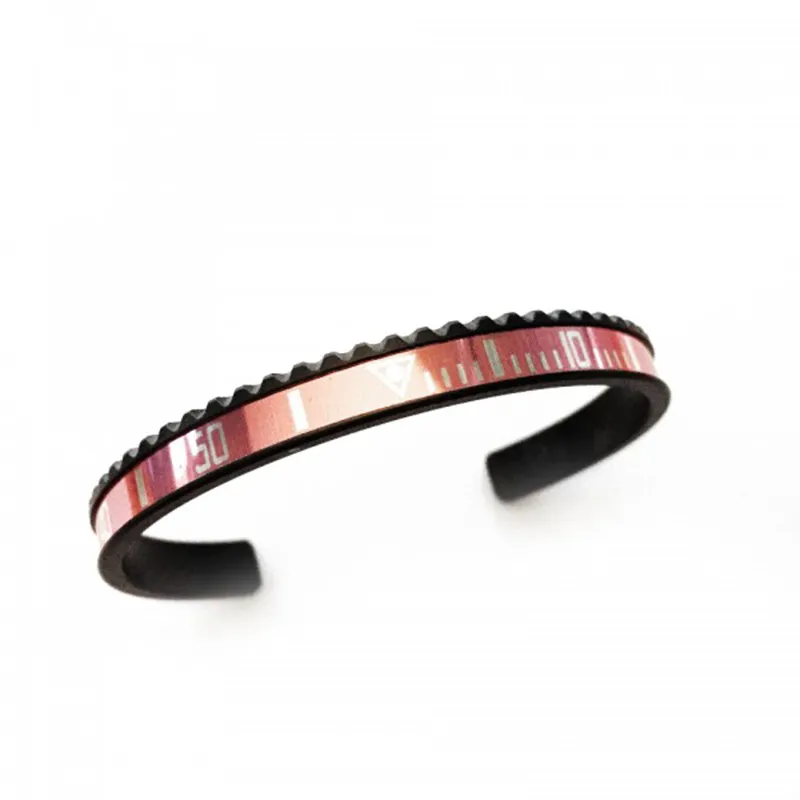 Braccialetti di braccialetti neri in acciaio inossidabile 361L Braccialetti auto -tachimetro Bracciale amante l'amante amico di San Valentino B00841980921