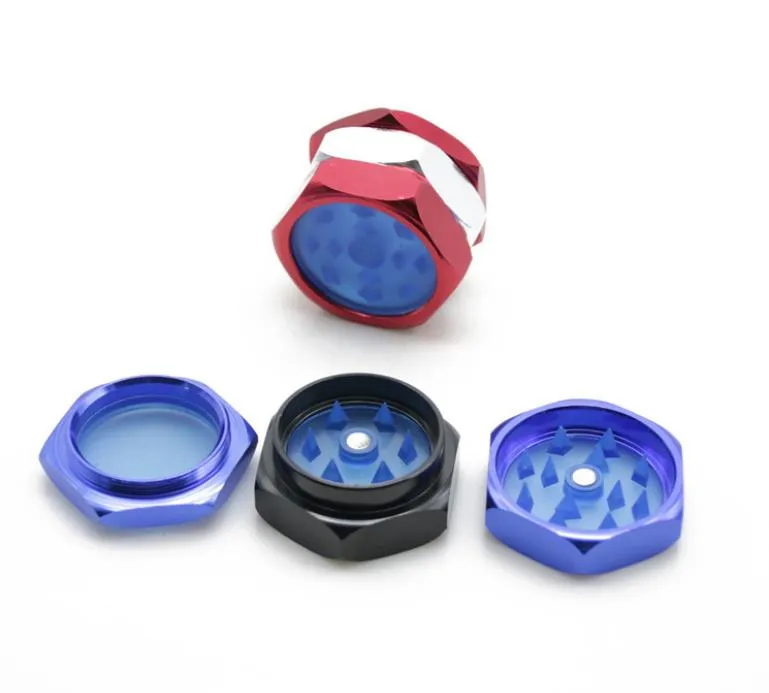 New three layer aluminum alloy six angle nut smoked 50mm plastic upper cover teeth