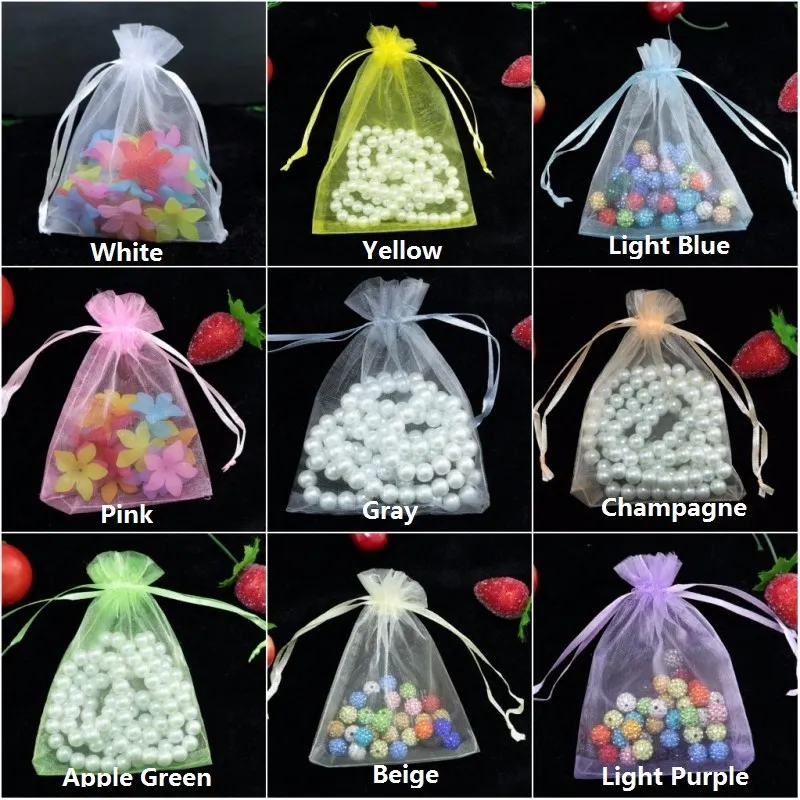 organza gift jewelry packaging bags pouches (260)