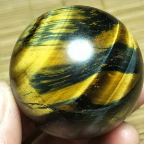 150g Natural blue yellow mixed tiger eye crystal ball tiger eye quartz shpere Healing Reiki for home decoration