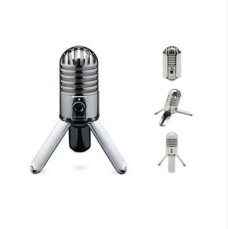 Originale Samson Meteor Mic Studio Recording Microfono a condensatore Gamba ripiegabile con cavo USB Borsa da trasporto per computer