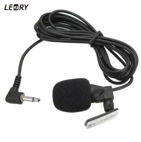 LEORY offre spéciale PVC filaire 3.5mm prise stéréo Mini voiture Microphone micro externe pour PC voiture DVD GPS lecteur Radio Audio Microphone