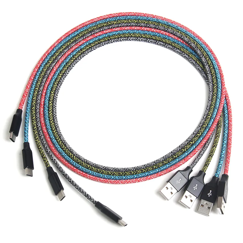 1M Dobra jakość szybka kabel ładowarki do mikro 5pin kabel USB 2A szybkie ładowce nylonowe oplatane wiązki akcesoriów do Samsung