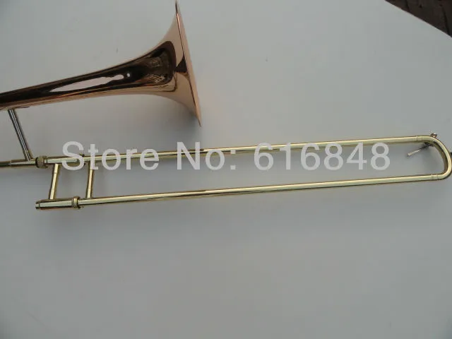 Tubo in rame fosforoso di alta qualità Superficie laccata dorata Trombone contralto regolabile in Mib Suona strumenti musicali con custodia