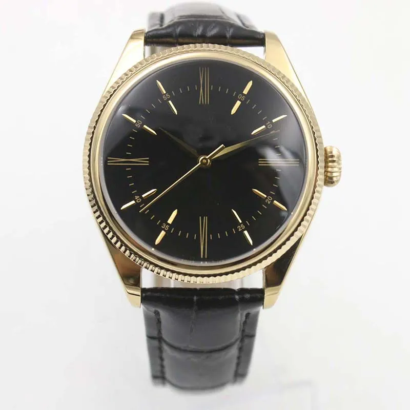 Brand New Cellini Ora Data Oro giallo Bianco Indice Quadrante Cupola scanalata Doppia lunetta Bracciale in pelle nera Solid Back Dress Watch 50509