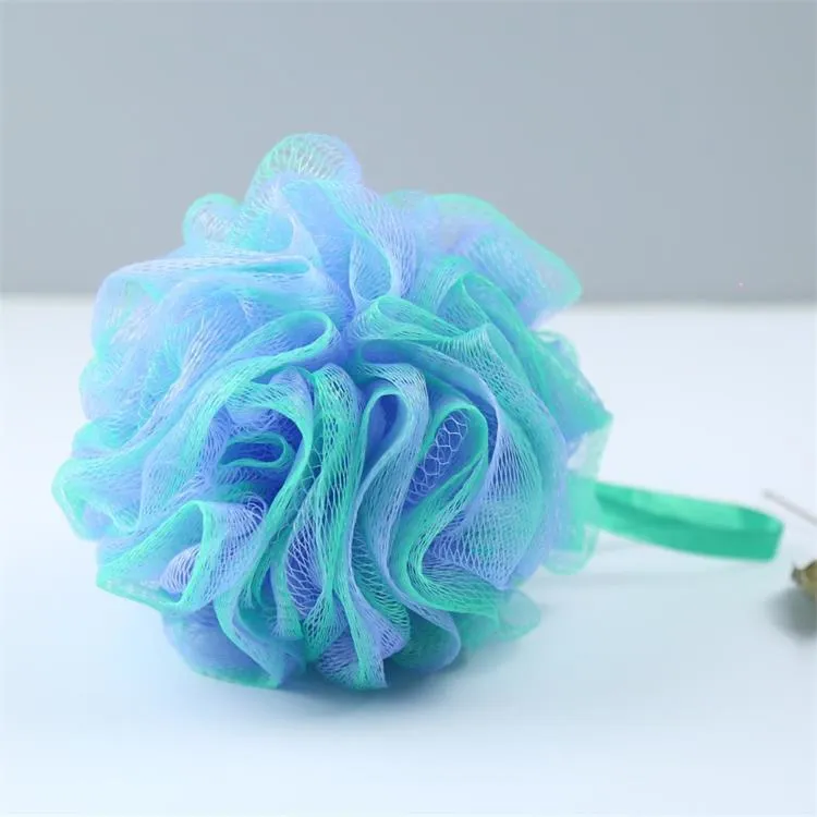 Loofah Bath Sponge Mesh Pouf Double Colors Mix Loofa Puff Scrubber Esfoliante con accessori da bagno di bellezza