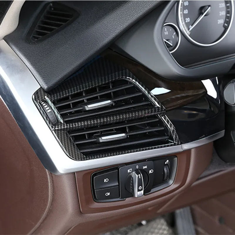 ABS 2PCS Center Console Оба боковых кондиционирования воздуха Выходная рамка наклейки украшения для BMW X5 F15 X6 F16 2014-18 организатор автомобиля
