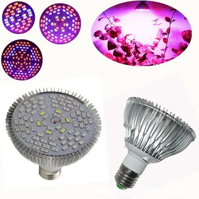 Full Spectrum LED Grow Light E27 30W 50W 80W LED Växtlampa för Flower Plant Hydroponics System Aquarium LED-belysning