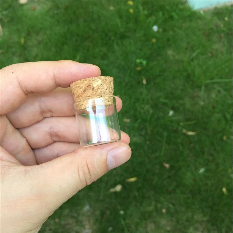 5mlの小さなガラスのバイアルの瓶のin vitroの瓶コルクストッパーの空の透明なメイソンボトル100ピース送料無料