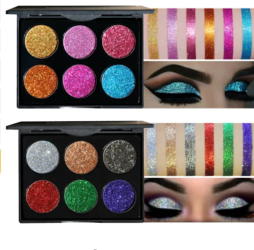 Palette de fards à paupières à paillettes de couleur dorée, diamant, brillant, maquillage pour le visage, cosmétiques