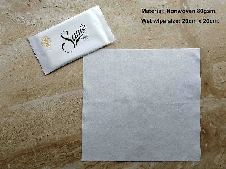 Customized Label Pre-moistened Hand Wipes napkins Individually Wrapped Promote Personalized Nonwoven Extra Thickness Wet Tissue FEDEX Free Ship