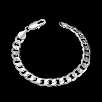 Charmsy Bracciale Donna In Argento Sterling 925 Con Croce - Catena Italiana Regolabile 19 Cm - 2