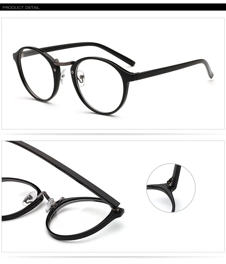 New Clear Lens Round Glasses Frame Cute Women Fashion Oversized