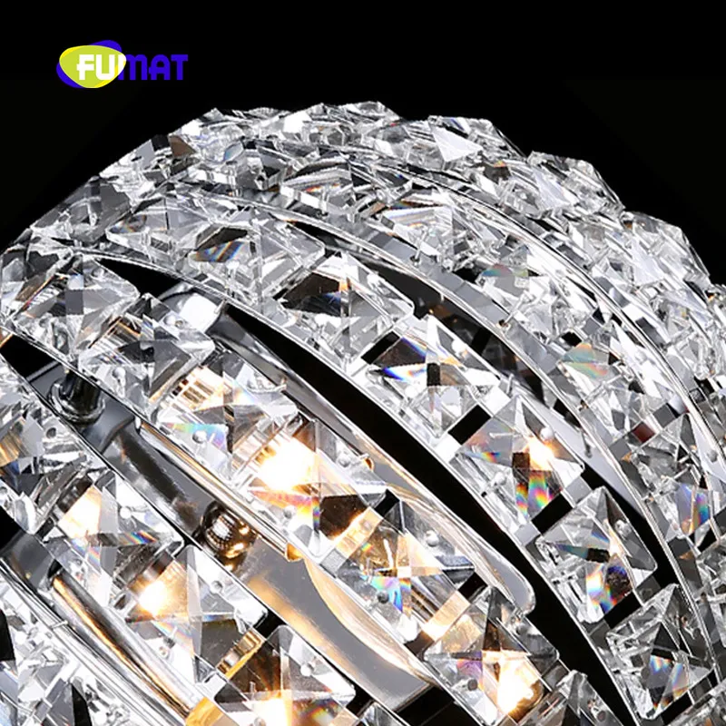 new modern bright crystal wall lamp Dia27*H20cm crystal&metal sconce bedroom light