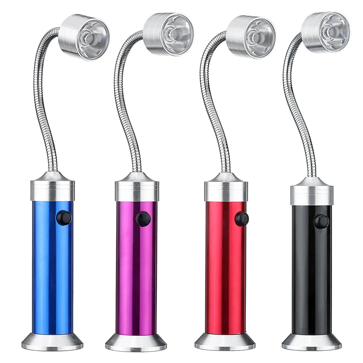 Justerbar Ljus BBQ Grill Ljus Aluminium Magnetisk Touch Sensor Camping LED Nödlampa Micro Flashlight Nödljus