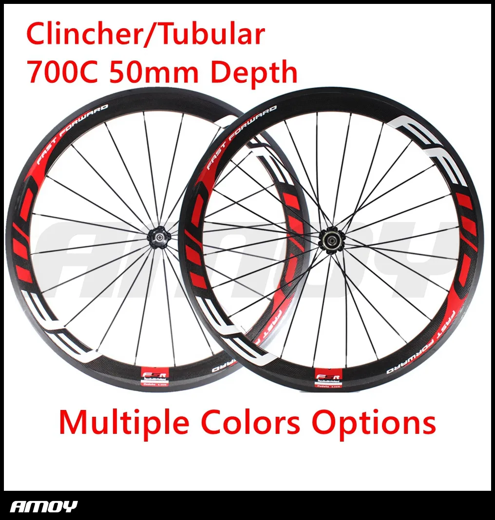 FFWD Wheels 700C F5R 50mm Bicycle Wheelset Novatec Hubs Full