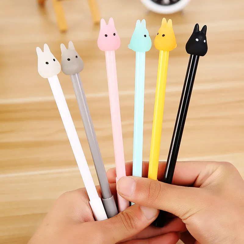 4 pcs/Lot Stationery Cute Totoro gel pens Gel-Ink Pen Signature Pen Escolar Papelaria School Office Writing Supply Students Gift