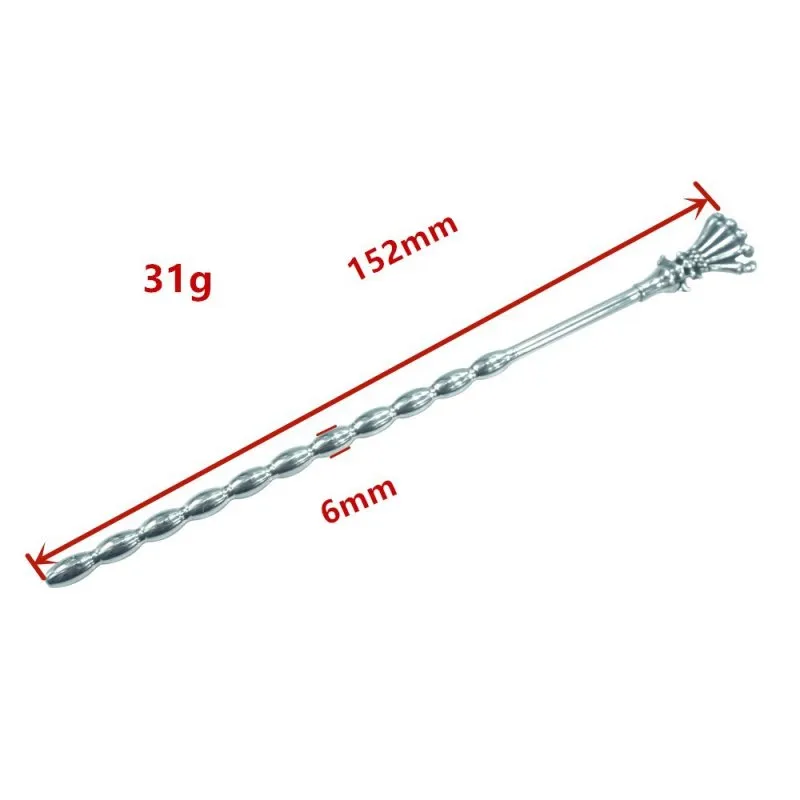 Лучшие из нержавеющей стали бусины типа 152 мм супер длинный уретральный звуковой дилаторский дилатор стержень пенис вкладыши стимулятор мочеиспускания штепсельные стержни сексуальные игрушки
