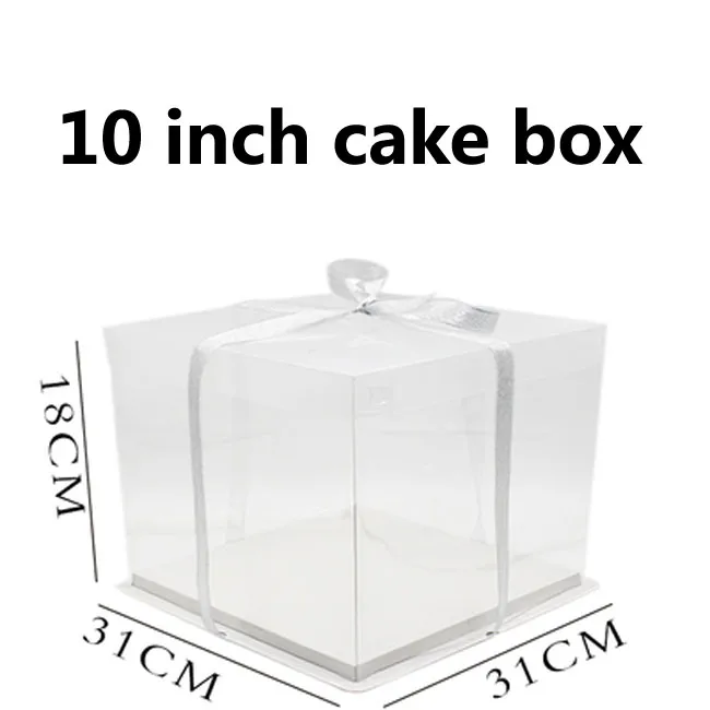 Wedidng Cakes Box Clear Cadeau Wrap Pet Transparant 4. 6,8,10 Inch Bakkerij, Big Cake Mousse Verjaardagsdozen / 