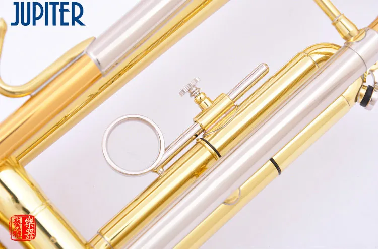 Jupiter JTR-408 profissional Bb trompete latão trompete de laca de ouro executar instrumentos com caso e bocal frete grátis