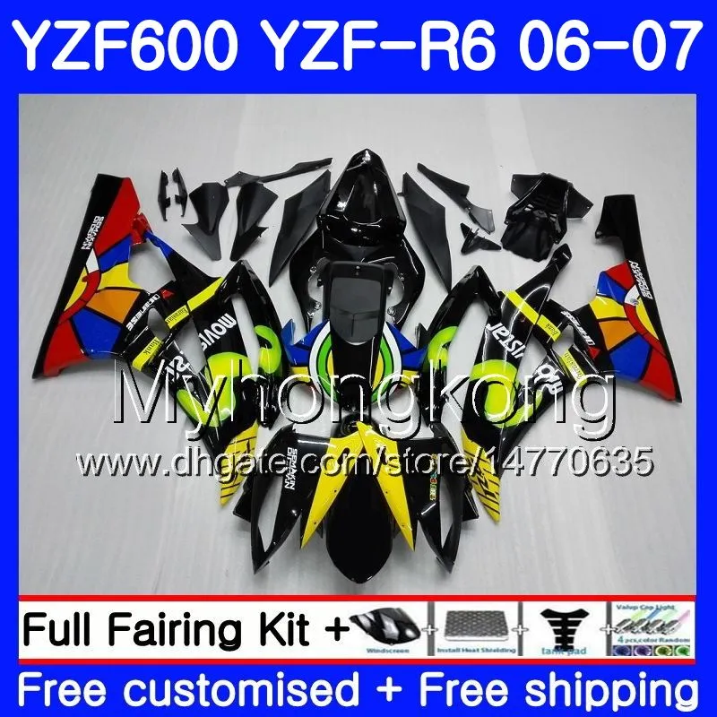 YAMAHA YZF R6 Fairings Kit Body Tank Frame 233HM.21YZF R6 For 2006 2007 ...
