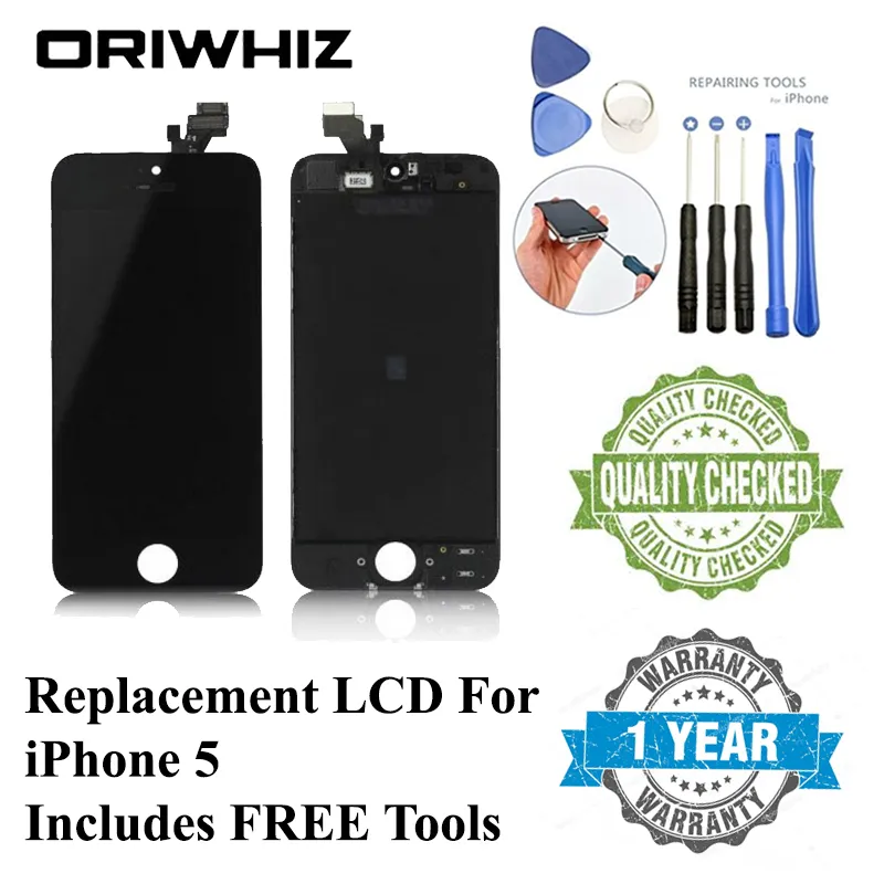 Nuovo arrivo per iPhone 5 5G 5S Display LCD Touch Digitizer Riparazione parti di ricambio Nessun pixel morto con strumenti di riparazione gratuiti