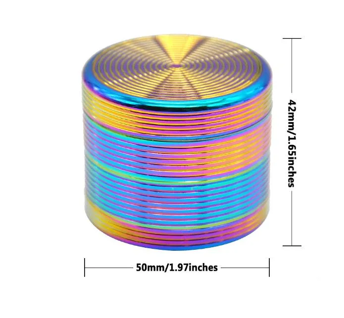 Créatif coloré 50mm Diamètre Diamètre Filetage de tabac brillant Alliage de zinc pour cassé