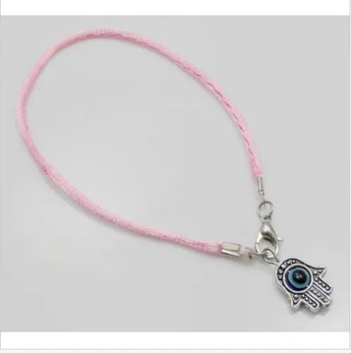 30 Teile / los Mixed HAMSA HAND Bösen blick String Armbänder Glücksbringer Anhänger Leder